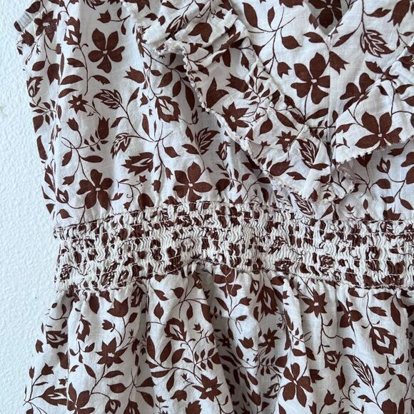 Old Navy Flutter-Sleeve Floral V-Neck Tie-Back Top L - Picture 6 of 7